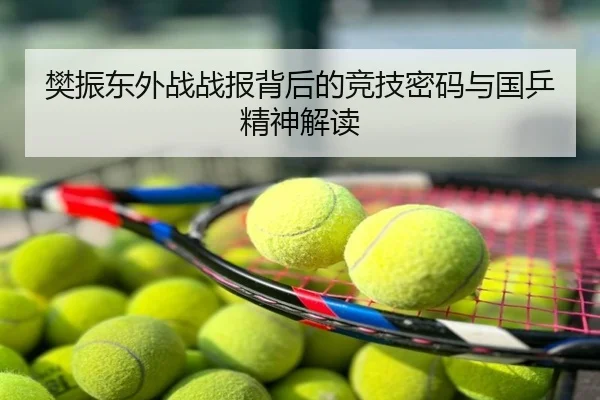 樊振东外战战报背后的竞技密码与国乒精神解读